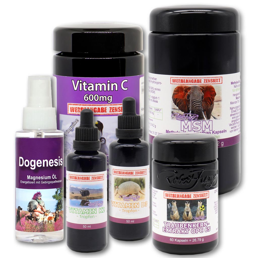 Großes StarterSET (OPC, D3, K2, MagnesiumSpray, Vitamin C 600, MSM K